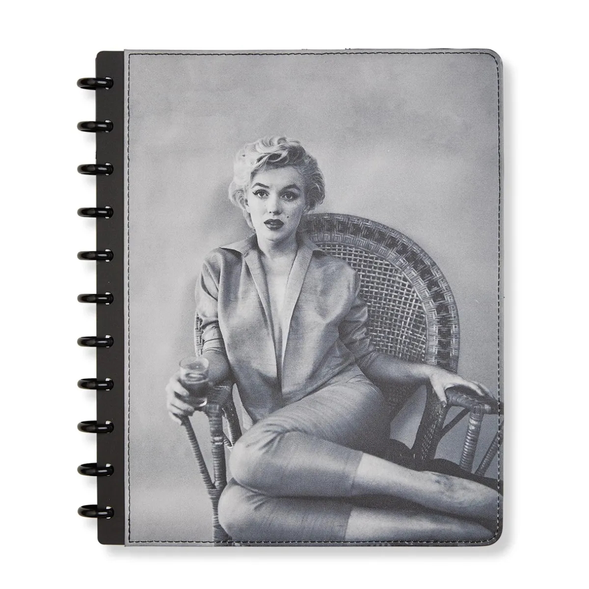 Levenger Letter Notebooks*Marilyn Monroe Wicker Chair Circa Discbound Notebook