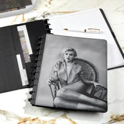 Levenger Letter Notebooks*Marilyn Monroe Wicker Chair Circa Discbound Notebook