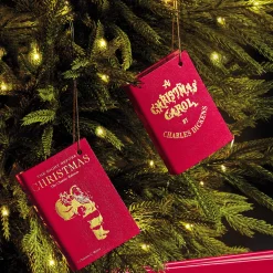 Levenger Journals & Notebooks|Books*Mini Leather Ornaments: Merry Christmas