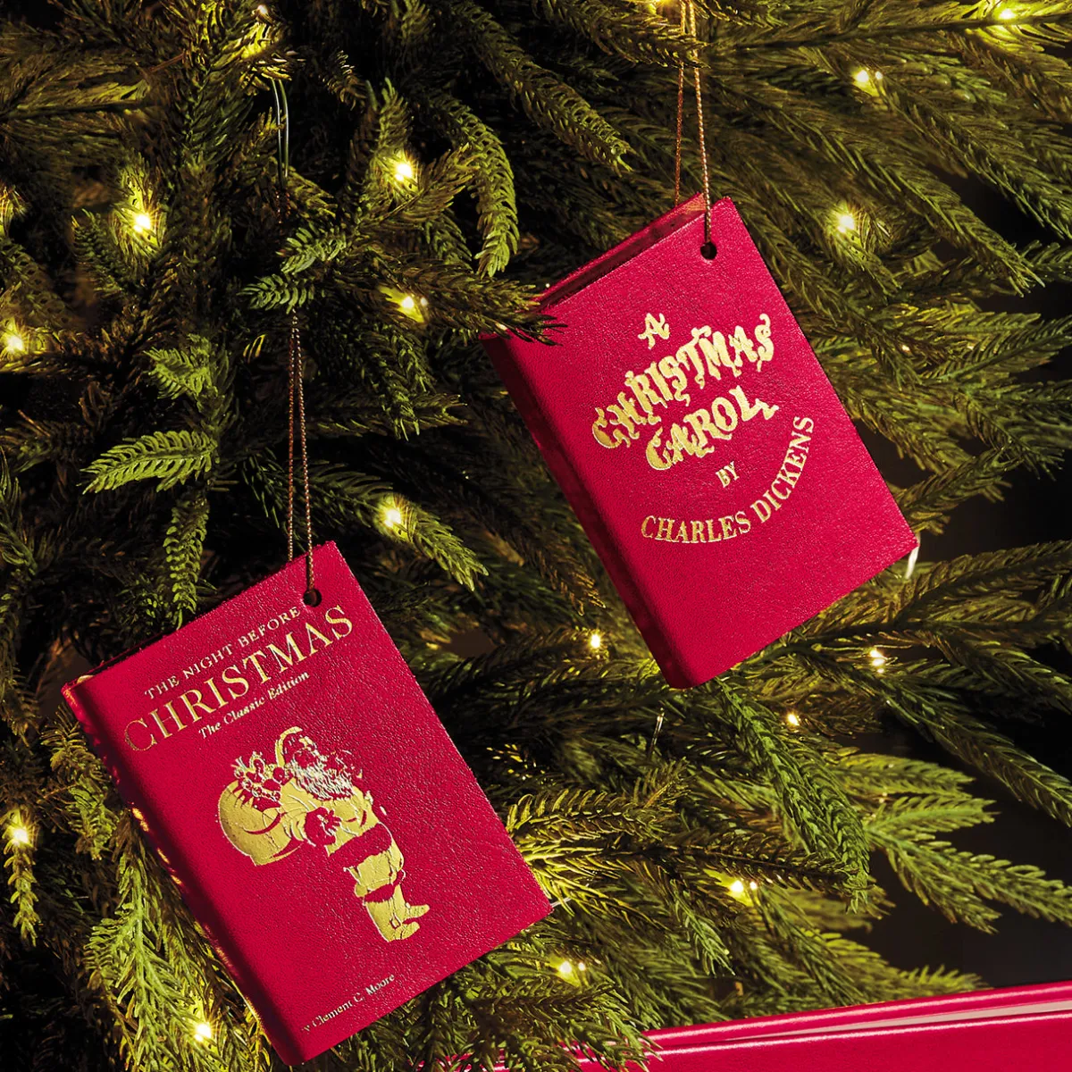 Levenger Journals & Notebooks|Books*Mini Leather Ornaments: Merry Christmas