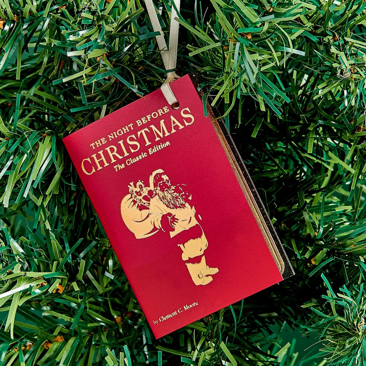 Levenger Journals & Notebooks|Books*Mini Leather Ornaments: Merry Christmas