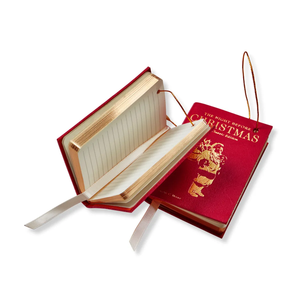 Levenger Journals & Notebooks|Books*Mini Leather Ornaments: Merry Christmas