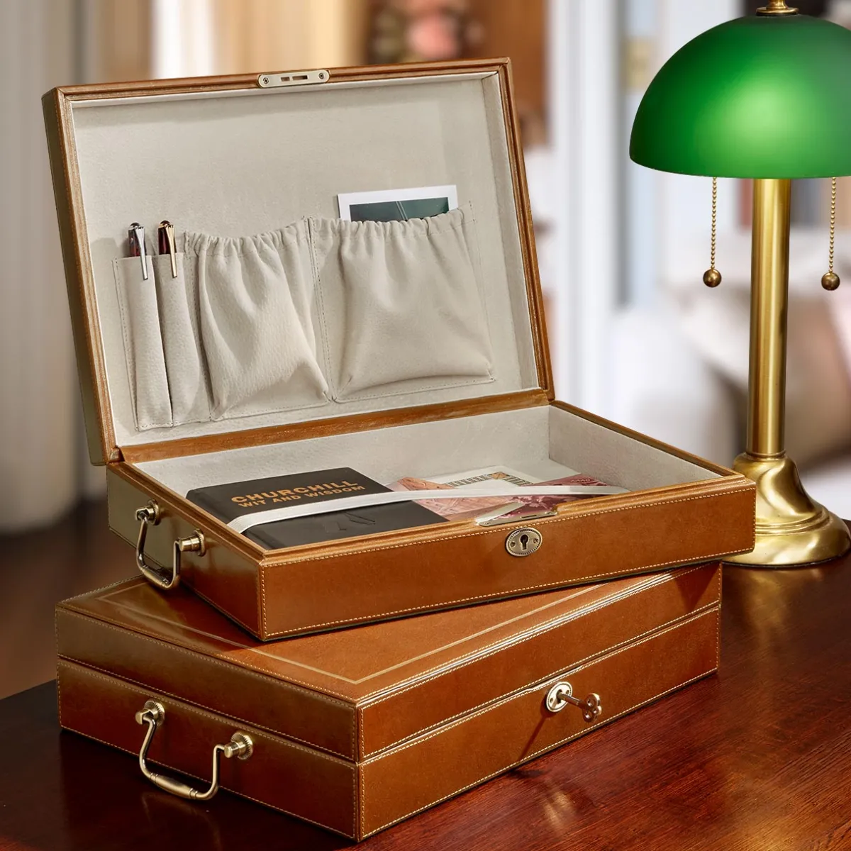 Levenger Decor|Workspace Organizers*Minister's Dispatch Desk Set