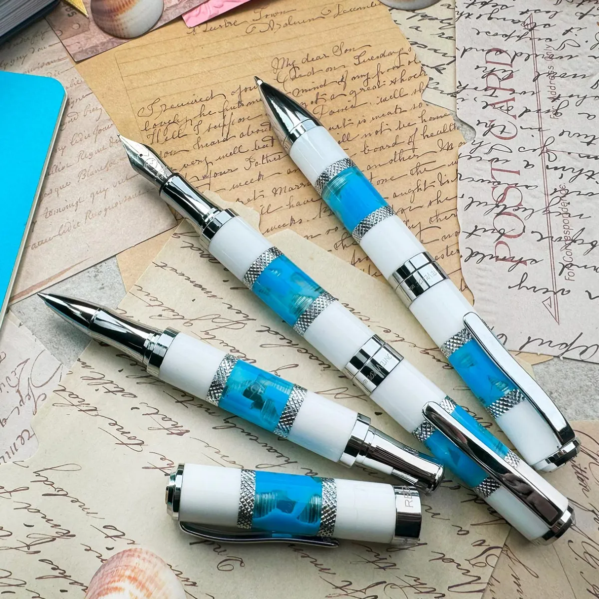 Levenger Fountain Pens|Monteverde*Monteverde Regatta Sport Santorini Fountain Pen