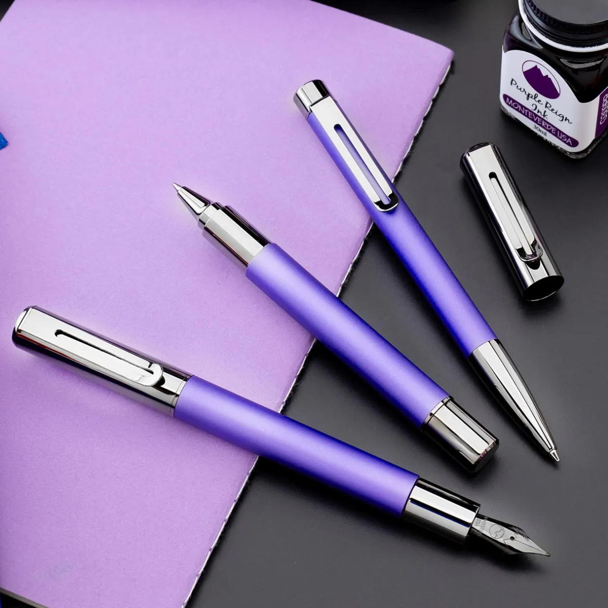 Levenger Fountain Pens|Monteverde*Monteverde Ritma Orchid Special Edition 2025 Set