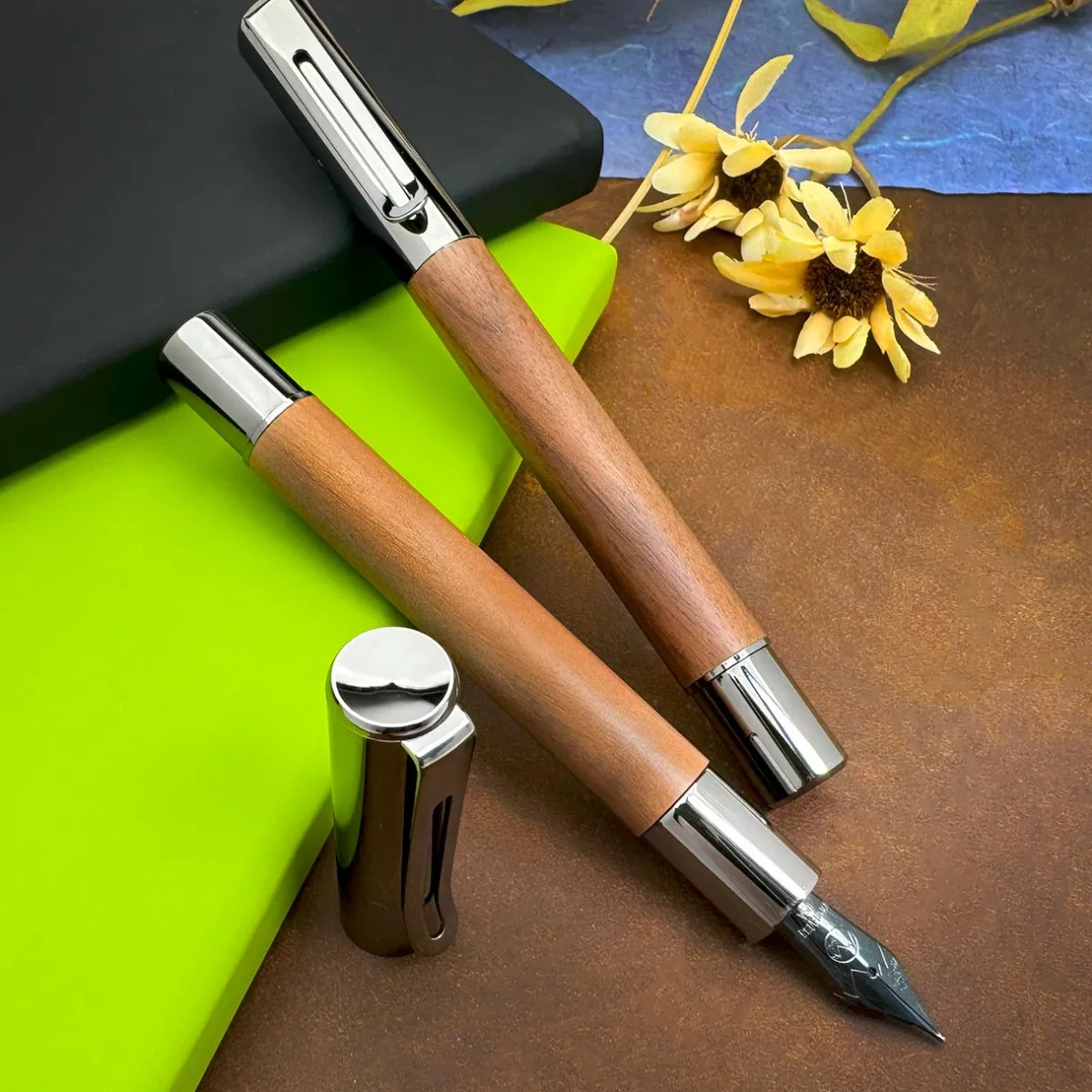 Levenger Fountain Pens|Monteverde*Monteverde Ritma Walnut Fountain Pen