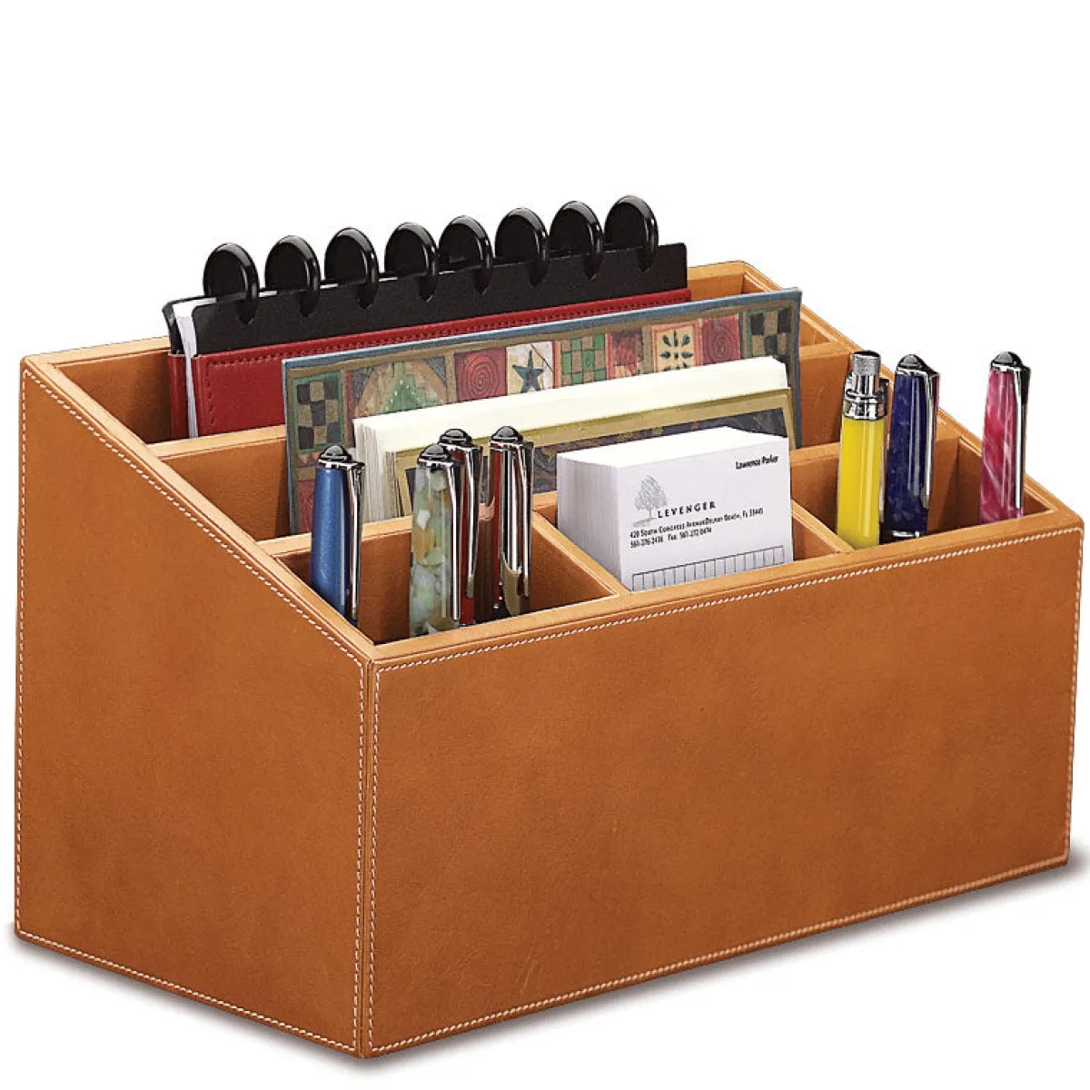 Levenger Pen Cases & Stands|Pen Cases & Stands*Morgan Leather Desk Unifier