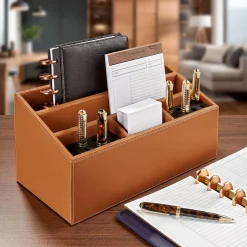 Levenger Pen Cases & Stands|Pen Cases & Stands*Morgan Leather Desk Unifier