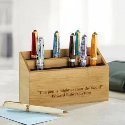 Levenger Pen Cases & Stands|Pen Cases & Stands*Nantucket Bamboo Pen Block