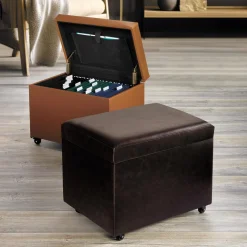 Levenger Filing & Folders|Filing & Folders*No-Room Rolling File Ottoman