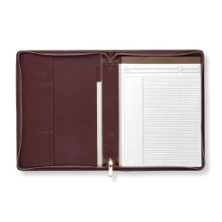 Levenger Padfolios*Opulent Leather Zip-Around Tabbed Folio
