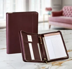 Levenger Padfolios*Opulent Leather Zip-Around Tabbed Folio