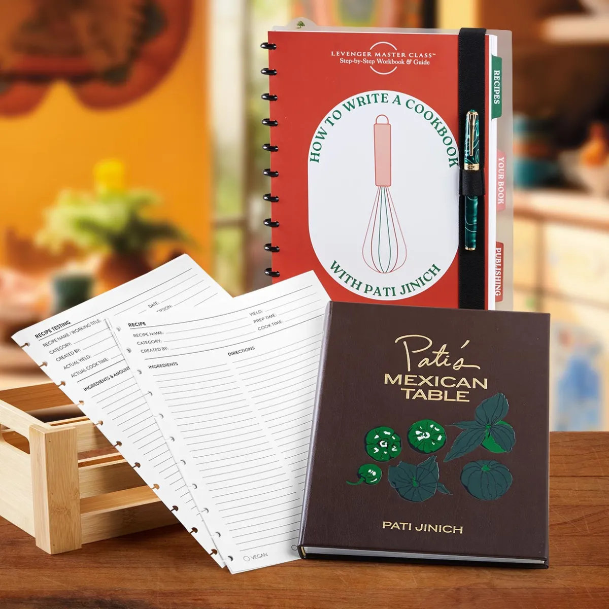 Levenger Letter Notebooks*Pati Jinich Master Class Leather Cookbook Bundle