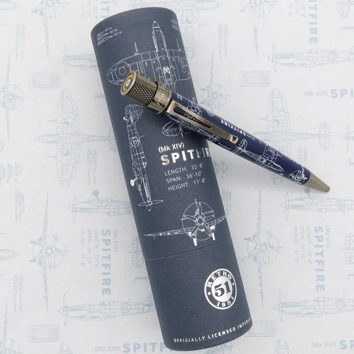 Levenger Rollerball Pens|Retro 51*Retro 51 Imperial War Museums Spitfire Blueprint Rollerball Pen