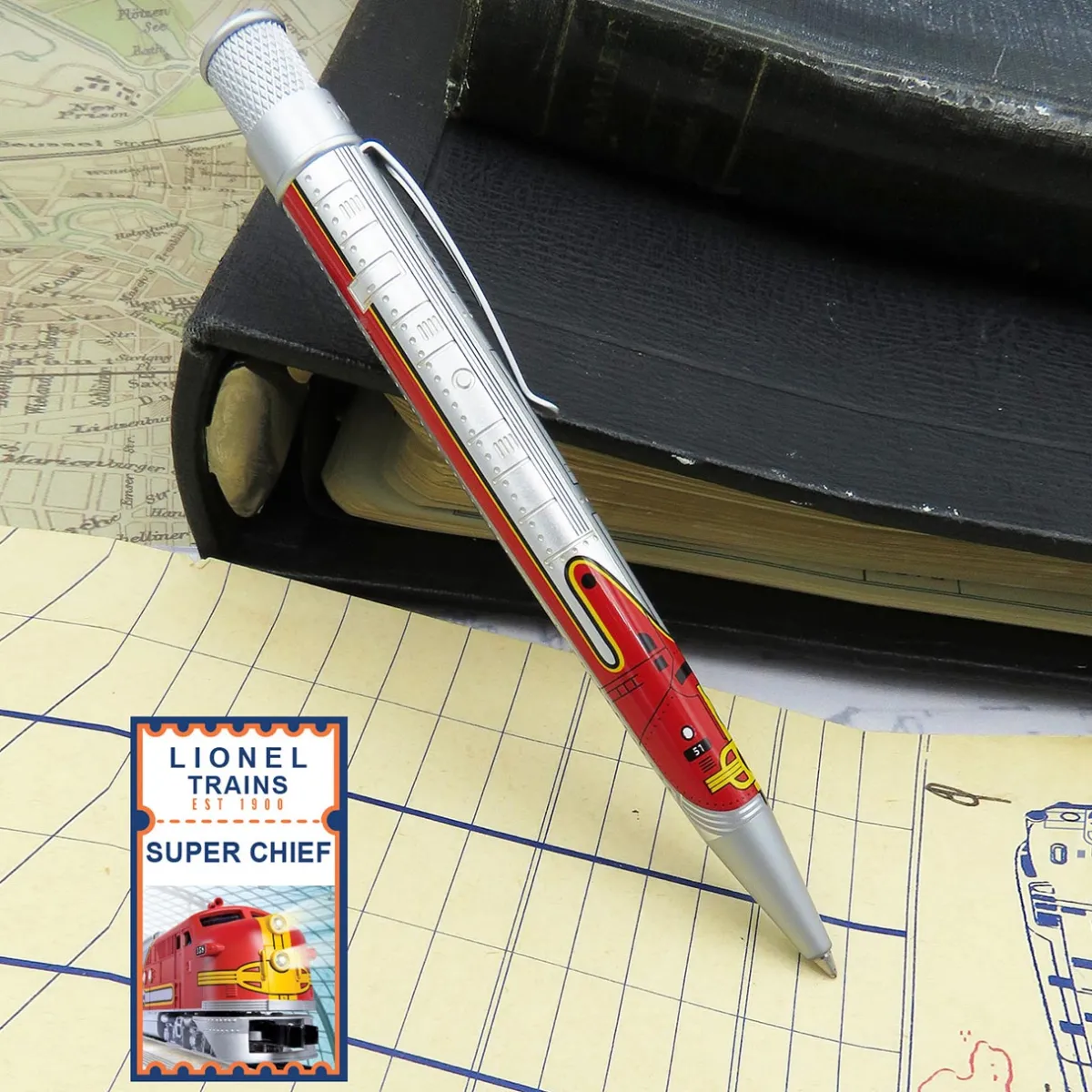 Levenger Rollerball Pens|Retro 51*Retro 51 Lionel Trains Super Chief Rollerball Pen