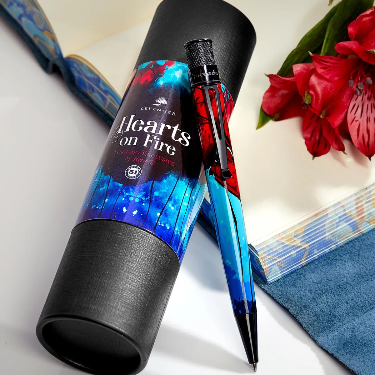 Levenger Levenger X Retro 51|Rollerball Pens*Retro 51 Tornado Exclusive Hearts On Fire Rollerball Pen