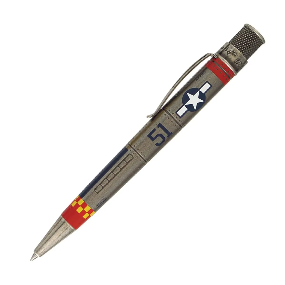 Levenger Rollerball Pens|Retro 51*Retro 51 Tornado Vintage Metalsmith P51 Mustang Rollerball Pen