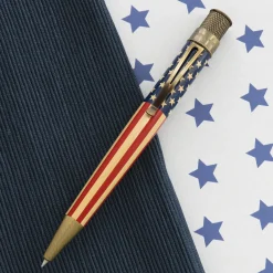 Levenger Rollerball Pens|Retro 51*Retro 51 Tornado Vintage Metalsmith Tribute 250 Flag Rollerball Pen
