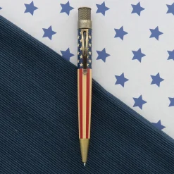 Levenger Rollerball Pens|Retro 51*Retro 51 Tornado Vintage Metalsmith Tribute 250 Flag Rollerball Pen