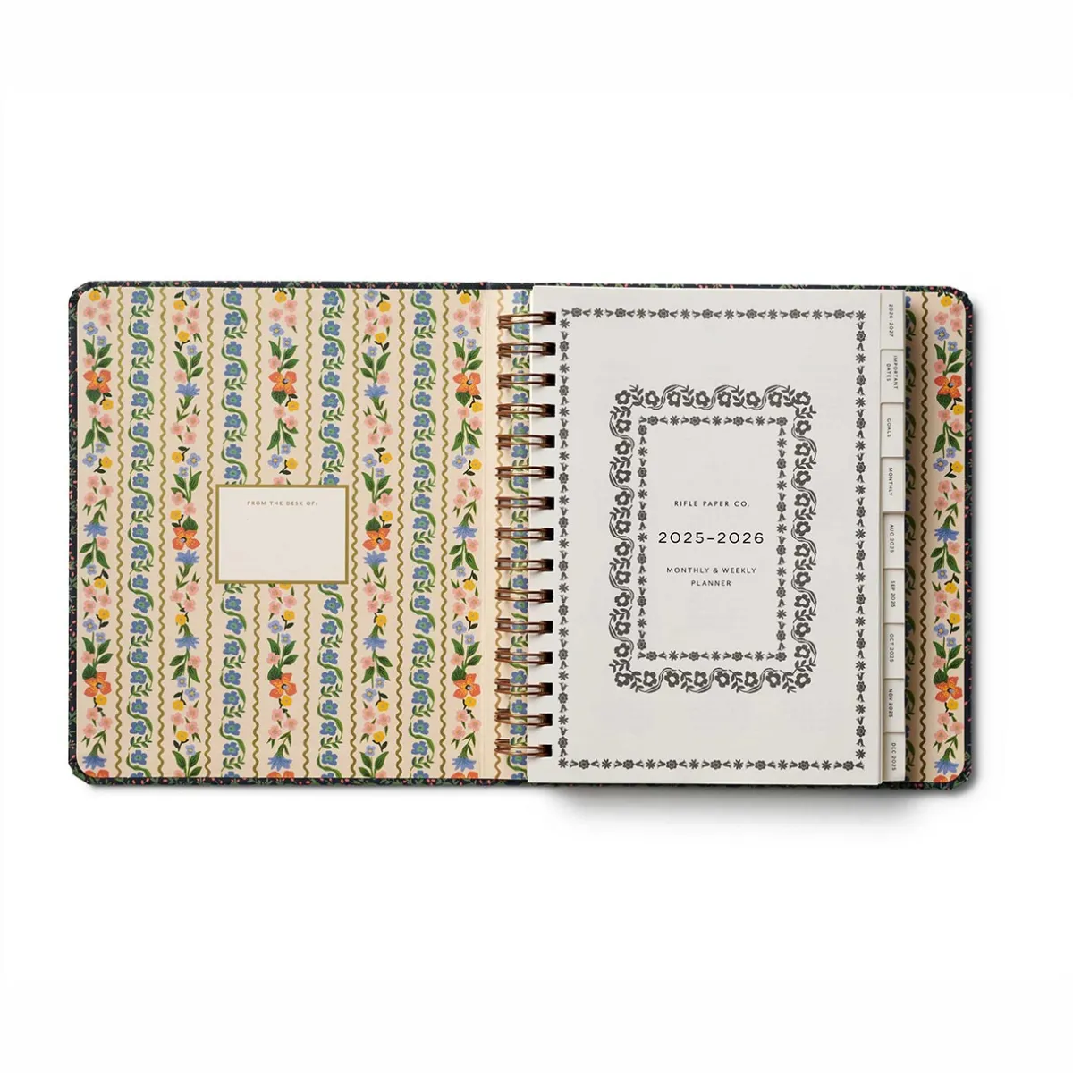 Levenger Planners & Agendas*Rifle Paper Co. Wildwood 2026 Academic Covered Spiral Planner
