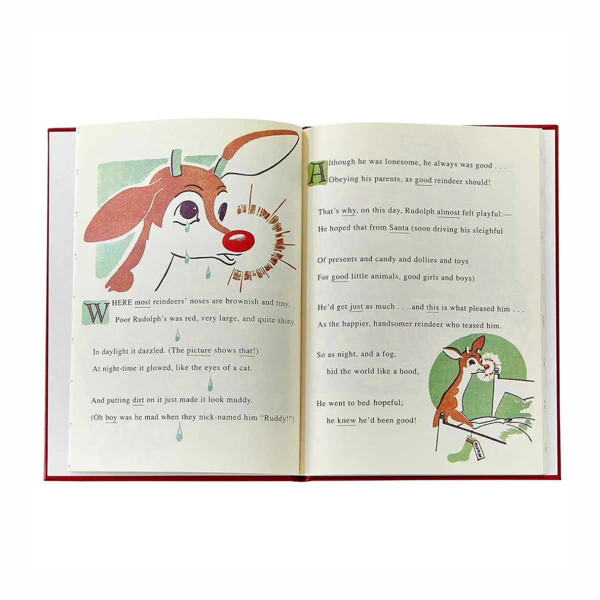 Levenger Books*Rudolph the Red-Nosed Reindeer Leather Bound Edition