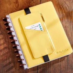 Levenger Accessories|Bookmarks*Smooth Leather Zip-Pocket Notebook Belt