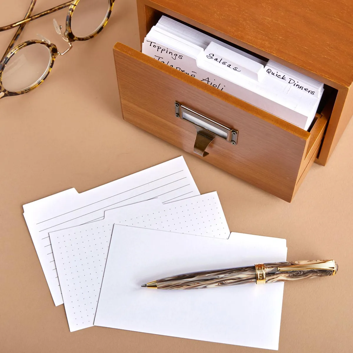 Levenger Premium Index Cards*SortSmart Tabbed 3 x 5 Index Cards (set of 90)