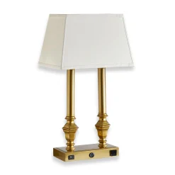 Levenger Lamps & Lighting|Lighting*Stiffel Twin Charging Desk Lamp