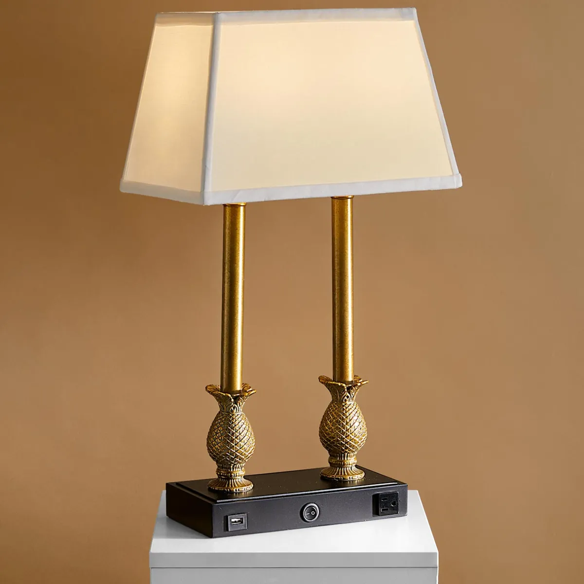 Levenger Lamps & Lighting|Lighting*Stiffel Twin Charging Desk Lamp