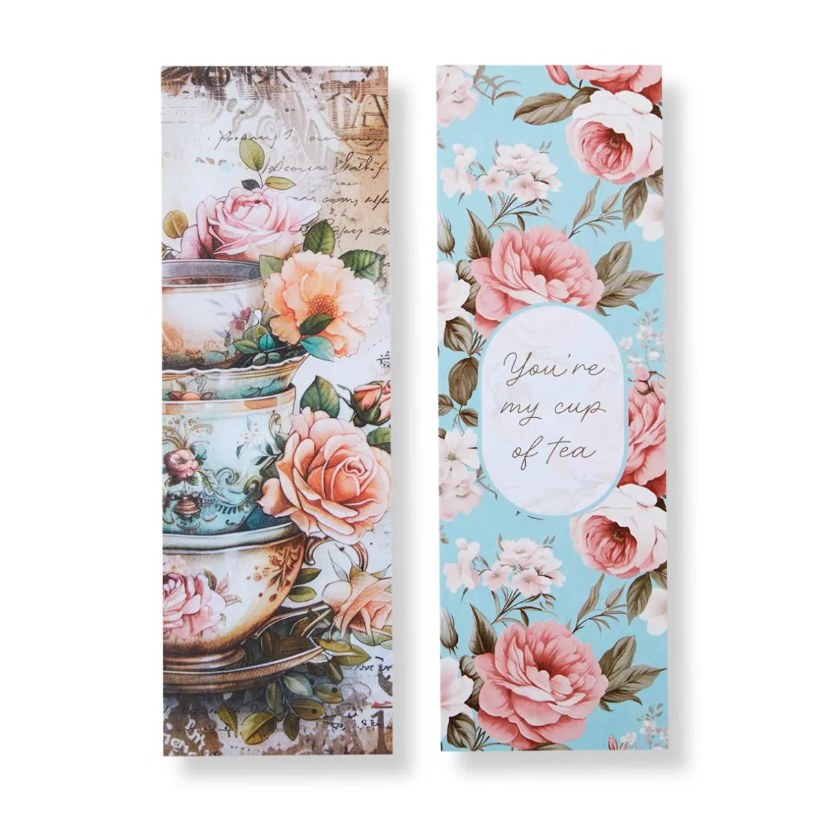 Levenger Bookmarks*Tea and Roses Bookmark Cards (set of 50)