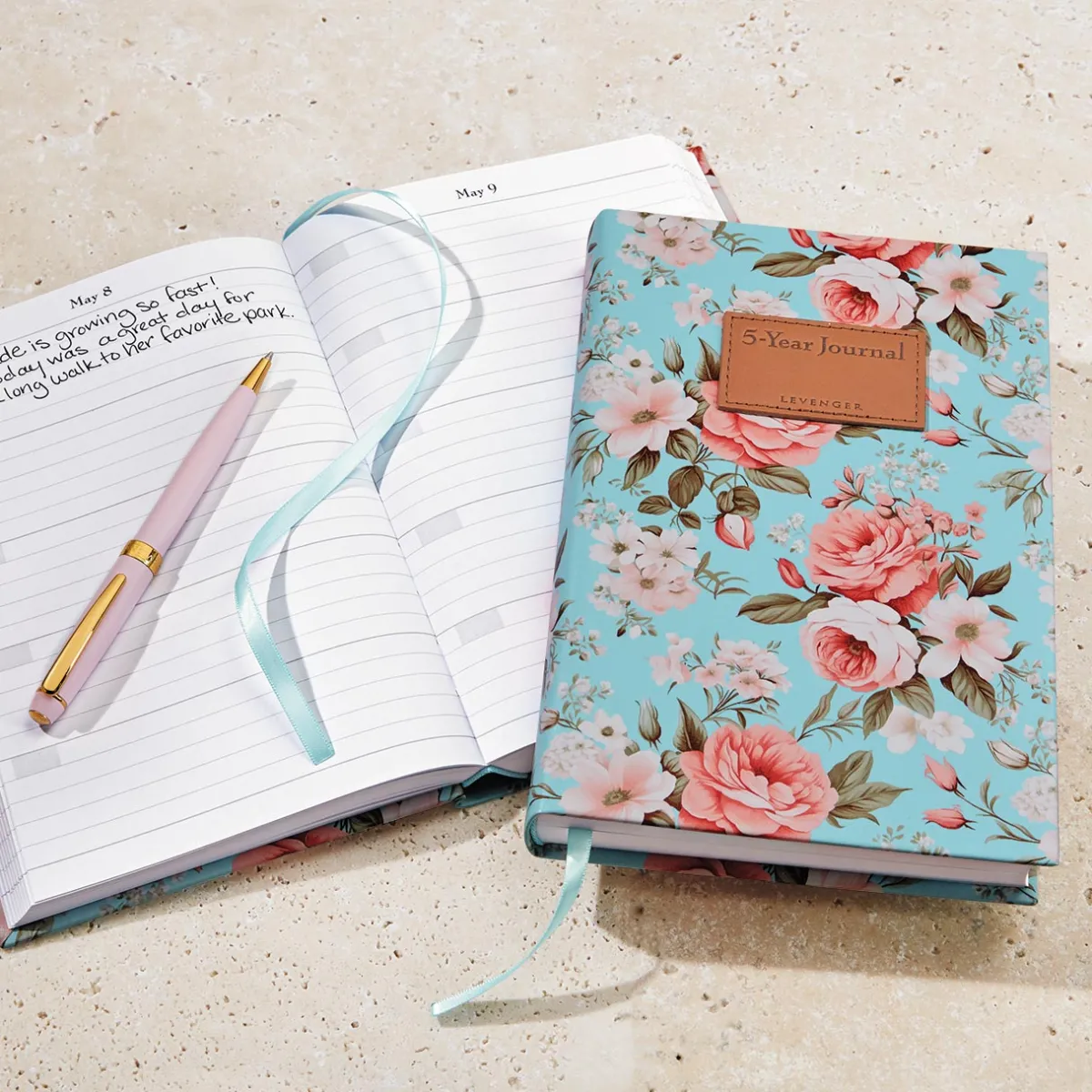 Levenger Journals & Notebooks*Tea and Roses 5-Year Journal