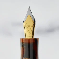 Levenger Levenger Pens|True Writers*True Writer Classic Golden Dark Tortoise Fountain Pen