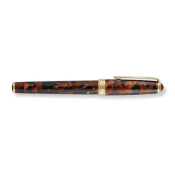 Levenger Levenger Pens|True Writers*True Writer Classic Golden Dark Tortoise Fountain Pen