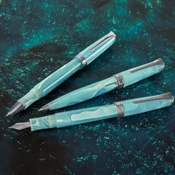 Levenger Levenger Pens|True Writers*True Writer Classic Larimar Blue Fountain Pen