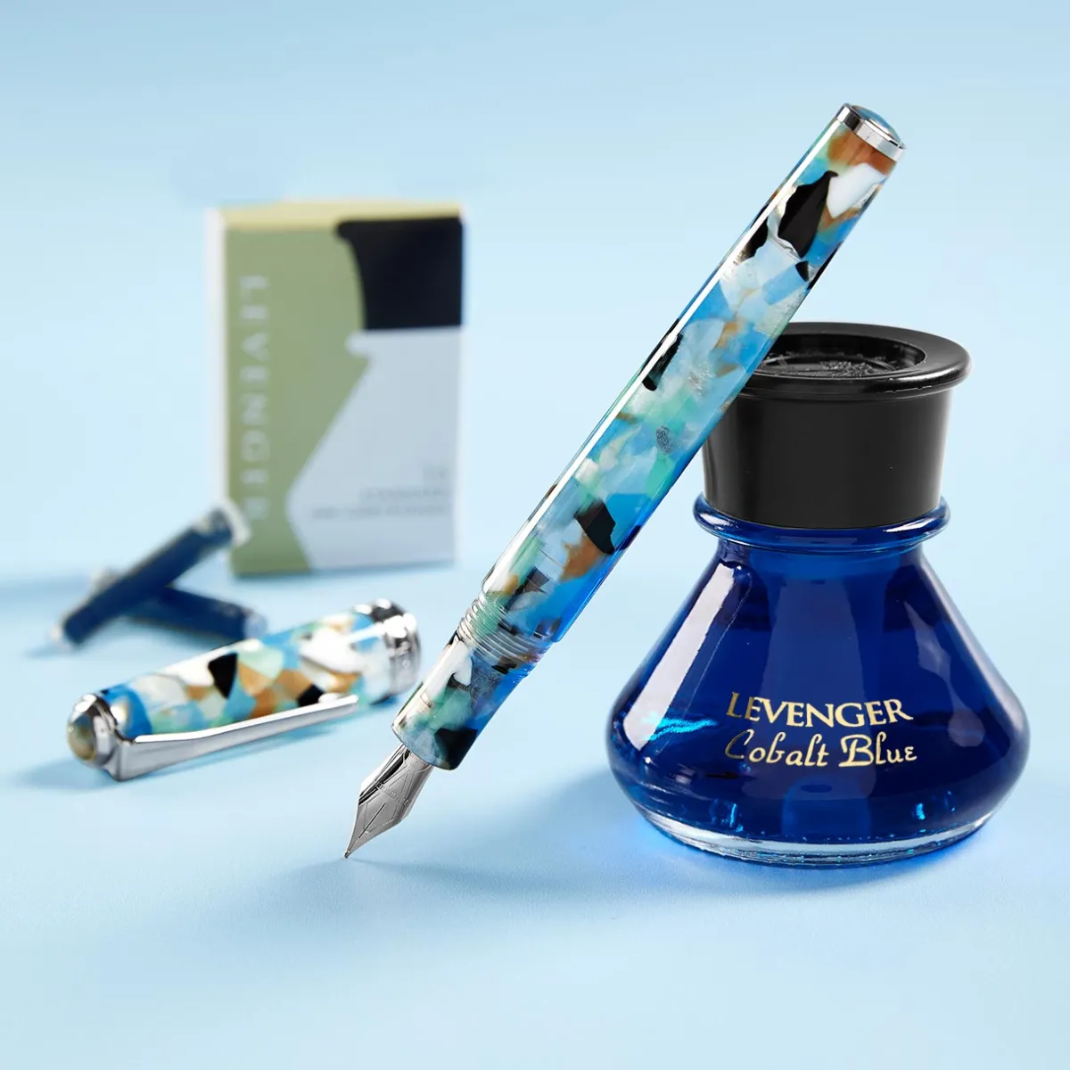 Levenger Levenger Pens|True Writers*True Writer Sea Glass Fountain Pen Kit