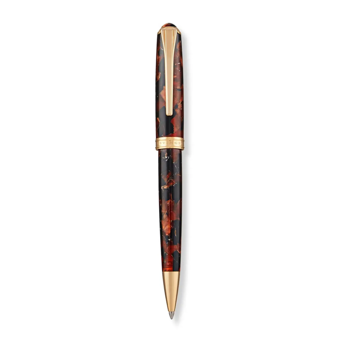 Levenger Levenger Pens|True Writers*True Writer Slim Golden Dark Tortoise Pen