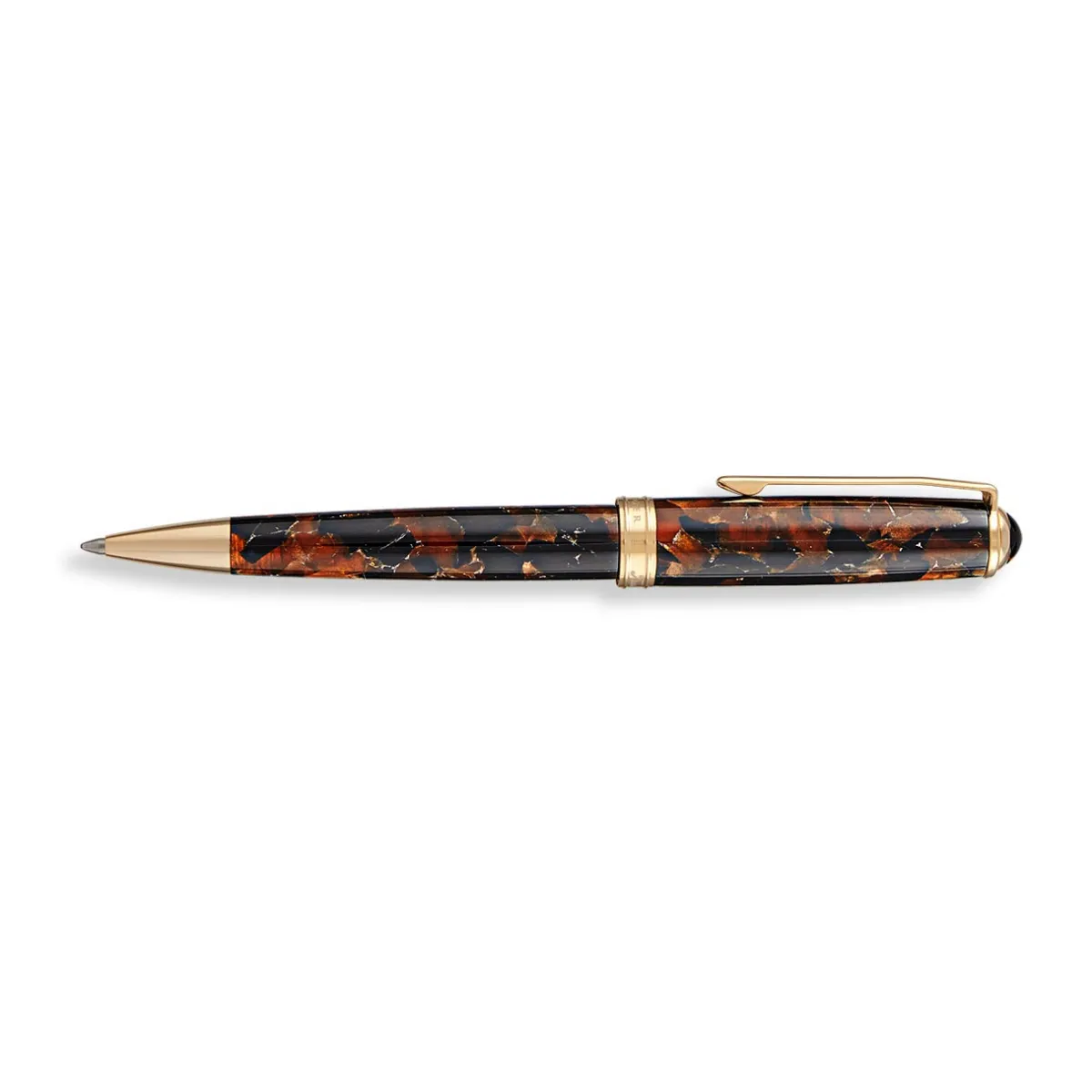 Levenger Levenger Pens|True Writers*True Writer Slim Golden Dark Tortoise Pen