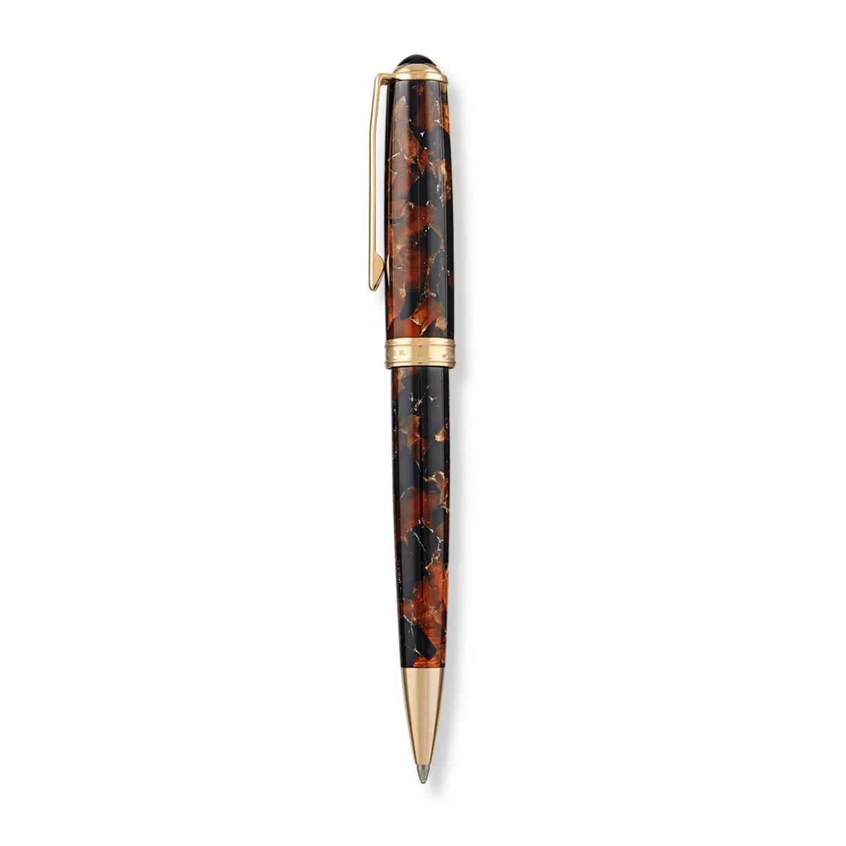 Levenger Levenger Pens|True Writers*True Writer Slim Golden Dark Tortoise Pen