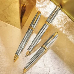 Levenger Levenger Pens|True Writers*True Writer Two-Tone Herringbone Anniversary Pen