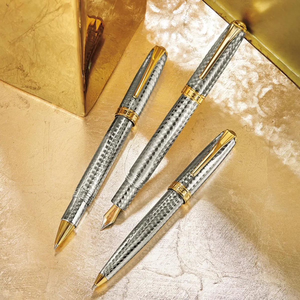 Levenger Levenger Pens|True Writers*True Writer Two-Tone Herringbone Anniversary Pen