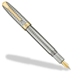 Levenger Levenger Pens|True Writers*True Writer Two-Tone Herringbone Anniversary Fountain Pen