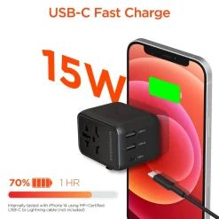 Levenger Travel Bags & Accessories*Universal Traveler Adapter with USB C