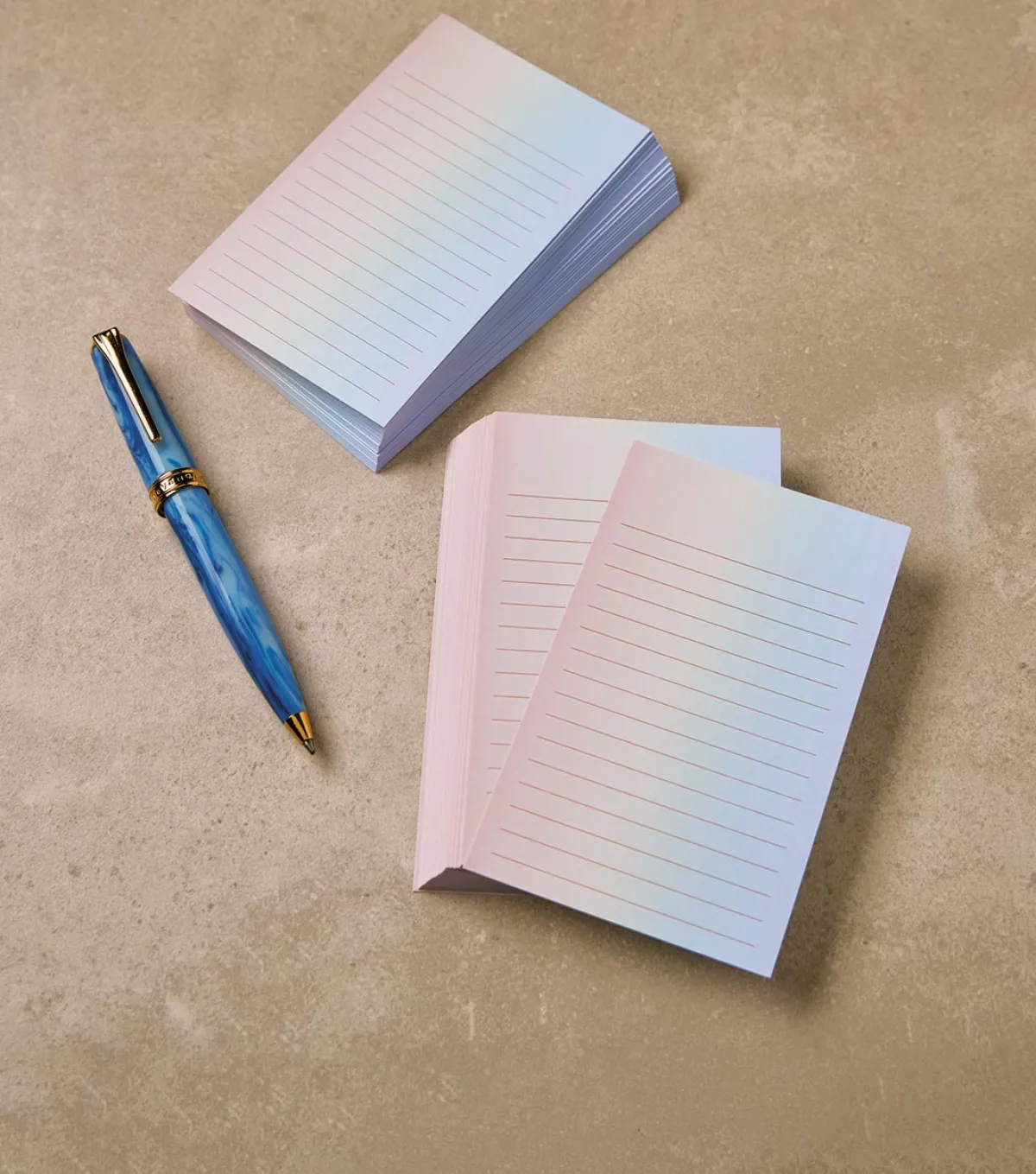Levenger Premium Index Cards*Vibrant Color Gradient Ruled 3 x 5 Cards (set of 100)