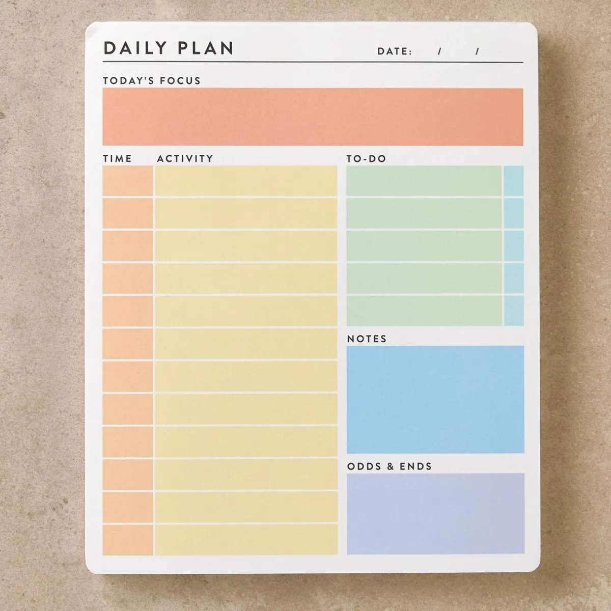 Levenger Freeleaf & Notepads|Desk Pad & Card Planners*Vibrant Daily Desk Pad (100 sheets)
