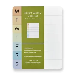 Levenger Freeleaf & Notepads|Desk Pad & Card Planners*Vibrant Weekly Desk Pad