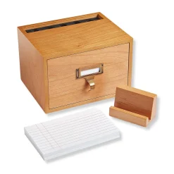 Levenger Index Card Accessories|Pen Cases & Stands*Vintage 3 x 5 Card Catalog Organizer