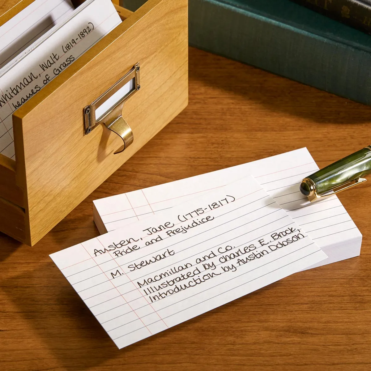 Levenger Premium Index Cards*Vintage Library Catalog Cards (set of 50)
