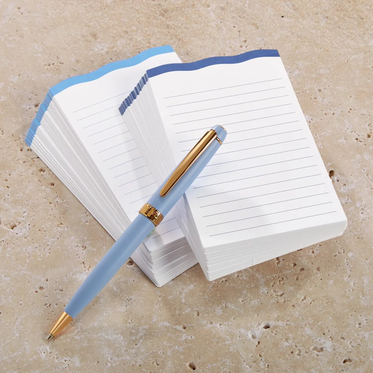 Levenger Premium Index Cards*Waves Ruled 3 x 5 Cards (set of 100)